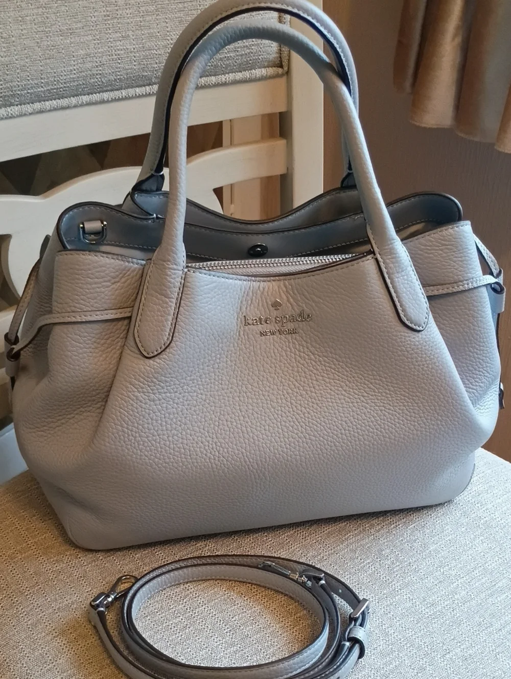 kate spade Pebbled Leather Dumpling Satchel large